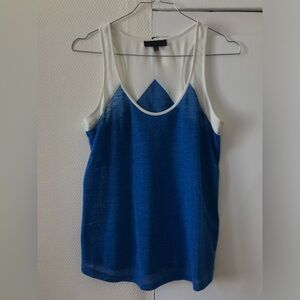 Blue and white tank top